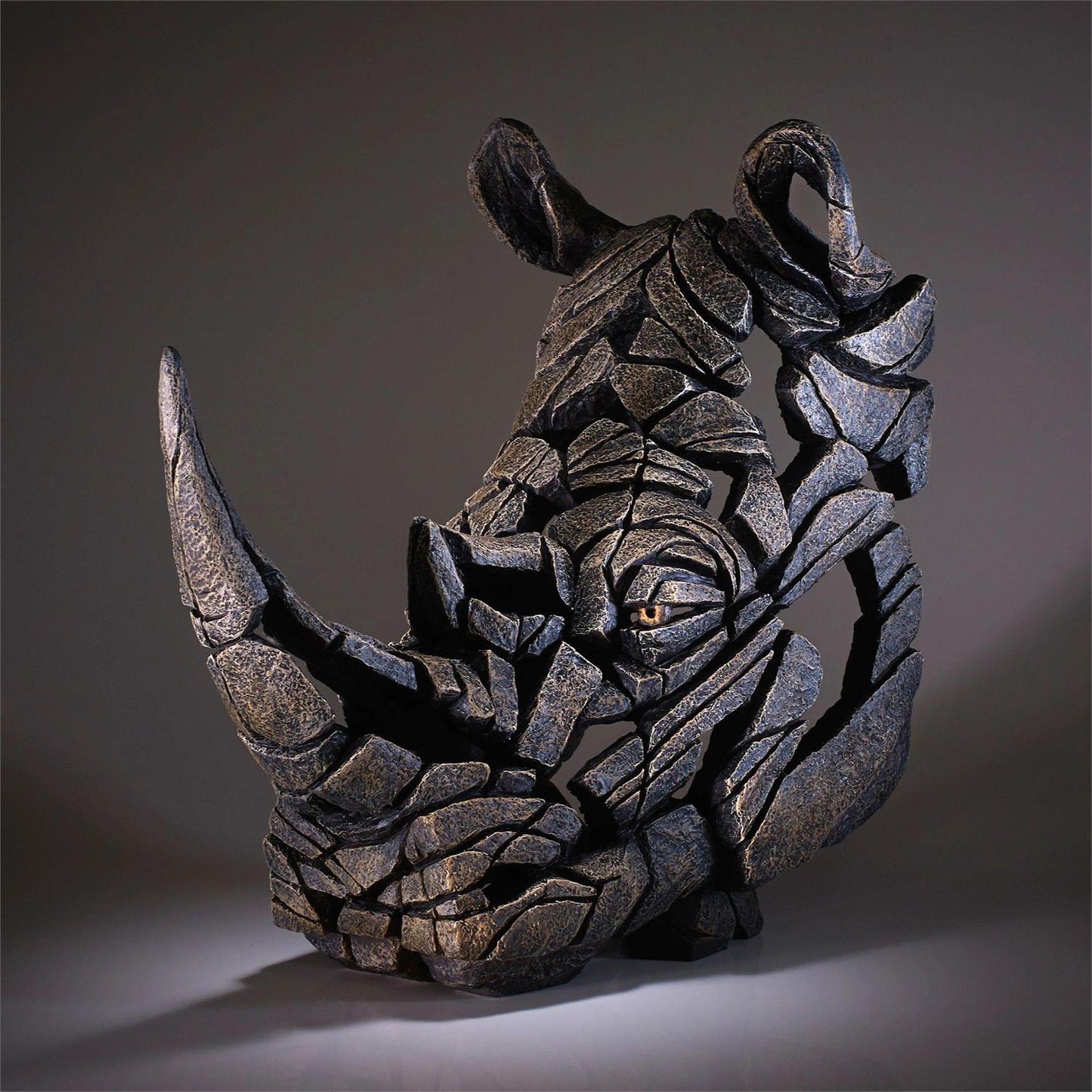 White Rhino, Rhino Bust, Rhinoceros Statue, Rhinoceros Sculpture, Edge Sculpture, African Wildlife