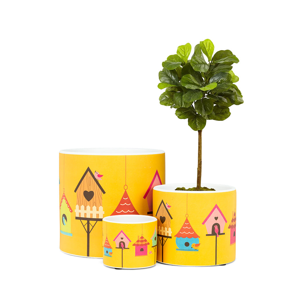 Planter Birdhouse Row Extra Small