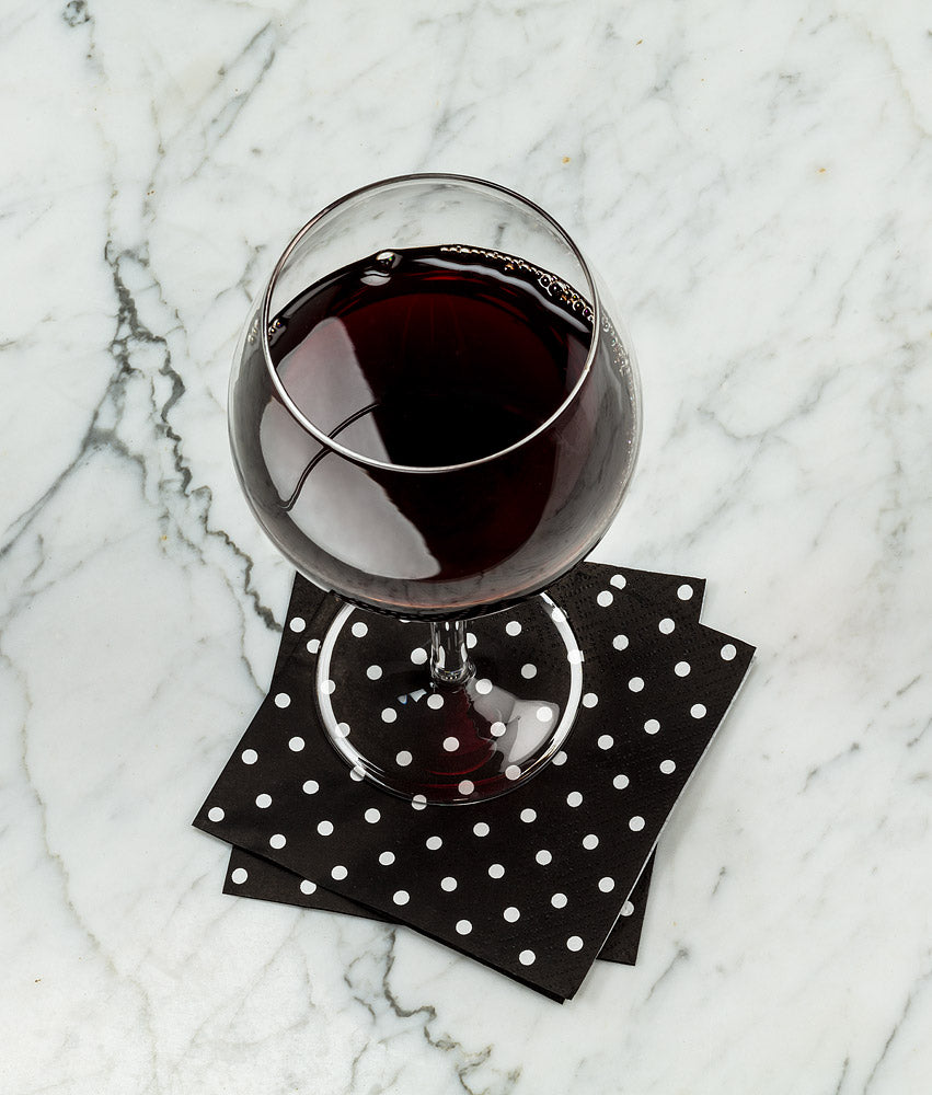 Napkins, Cocktail - Mini Dots Black