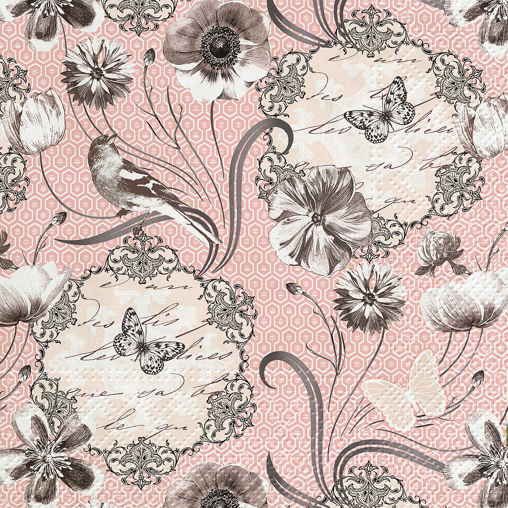 Napkins, Luncheon - Victorian Flowers