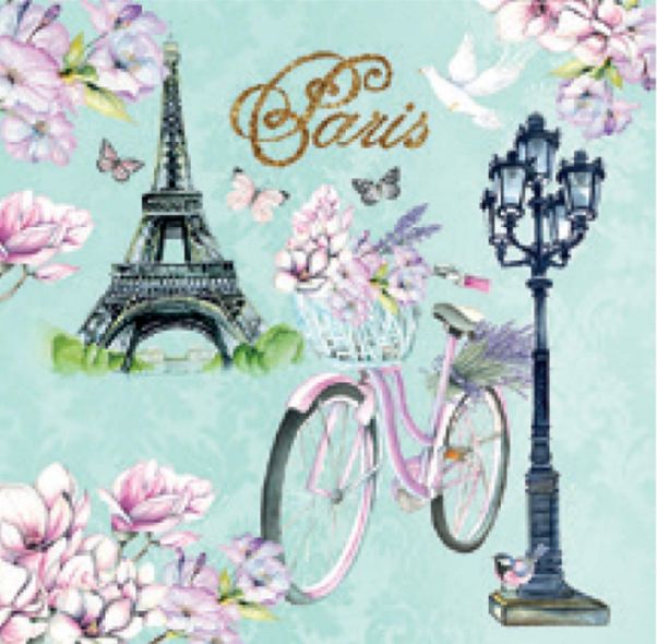Napkins, Luncheon - Bike in Paris
