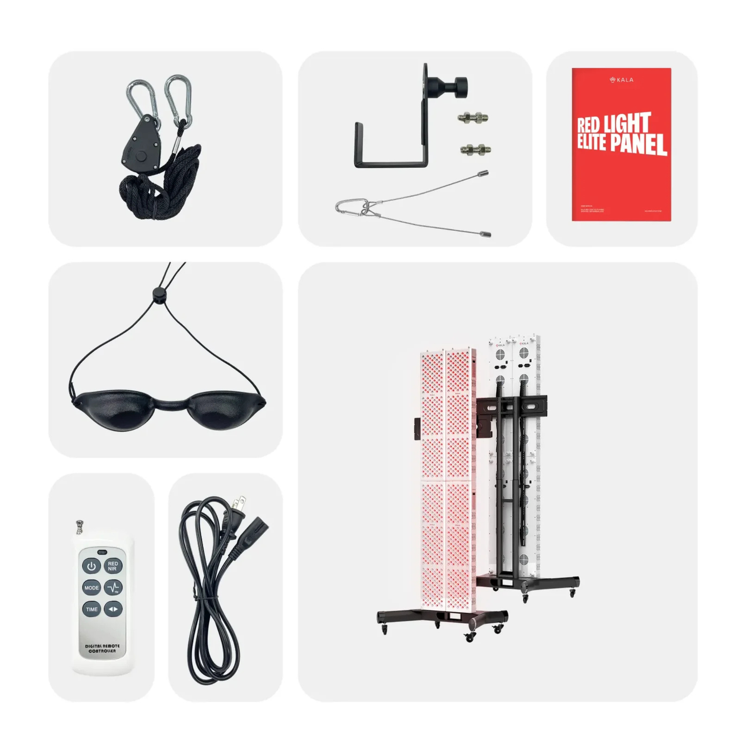 Kala Red Light - Quad Panel w/ Vertical Stand