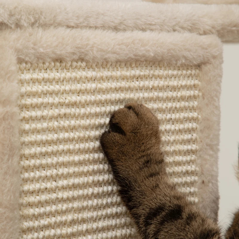 PawHut 81" Large Cat Tree w/ Scratching Posts, Beige