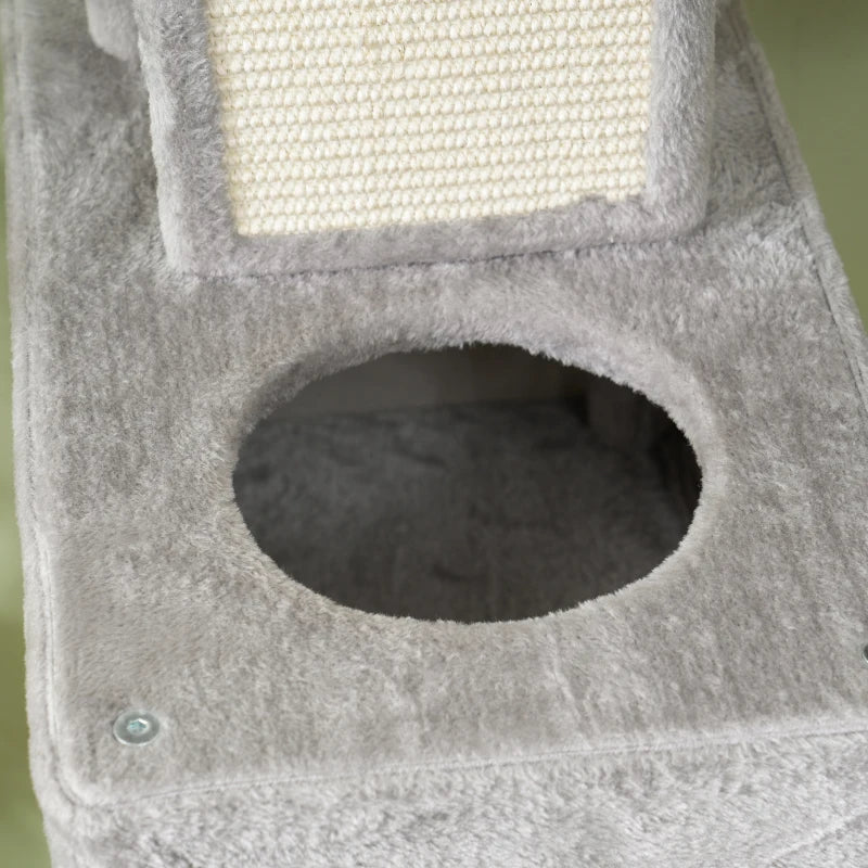 PawHut 81" Large Cat Tree w/ Scratching Posts, Light Grey