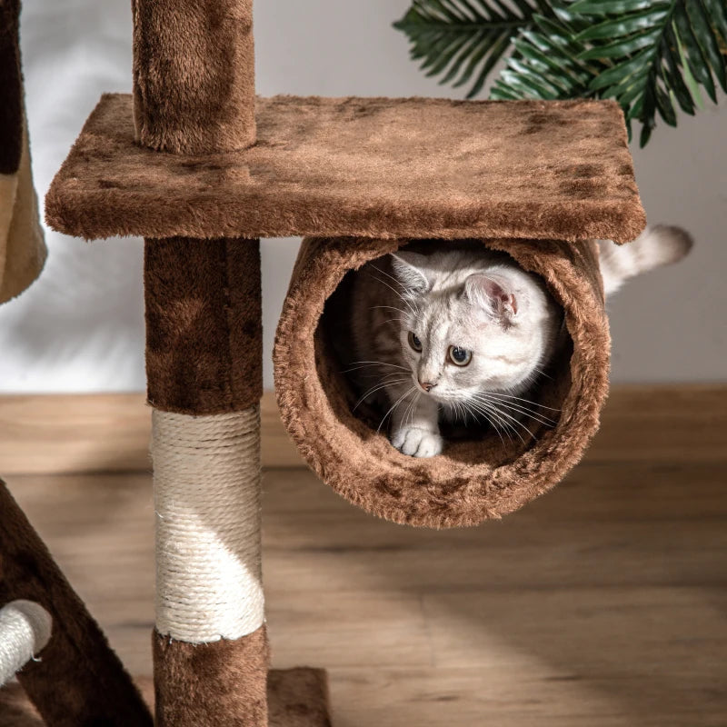 PawHut 94"-102" Huge Cat Tree Ceiling High, Brown