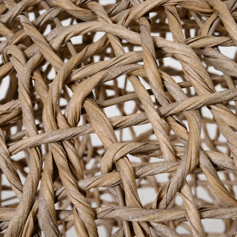 PawHut Rattan Cat House with Cushion, Natural