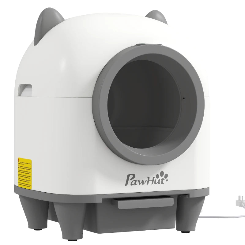 PawHut Automatic Cat Litter Box with App Control, White