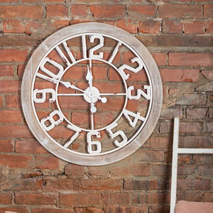 Wooden Metal Wall Clock