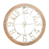 Wooden Metal Wall Clock