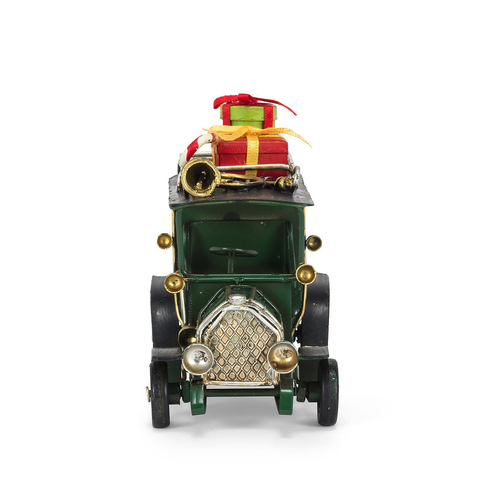 Vintage Car with Christmas Gifts
