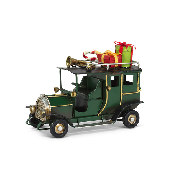 Vintage Car with Christmas Gifts