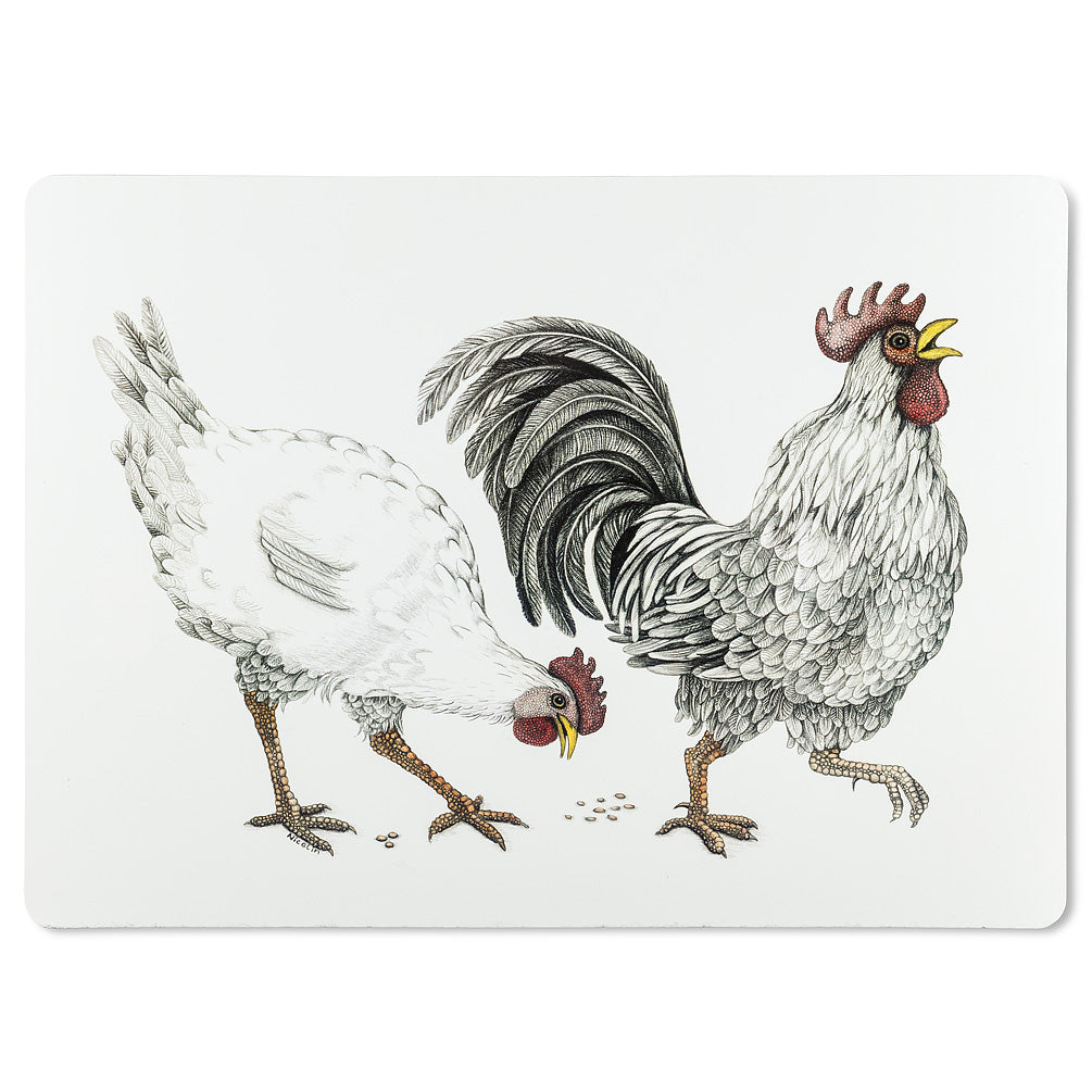 Placemat Rooster & Hen