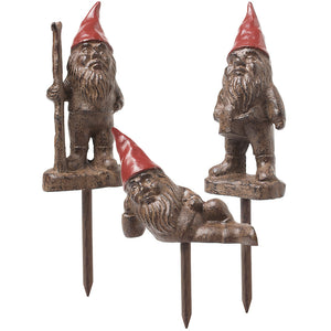 Garden Stake Gnomes with Hats