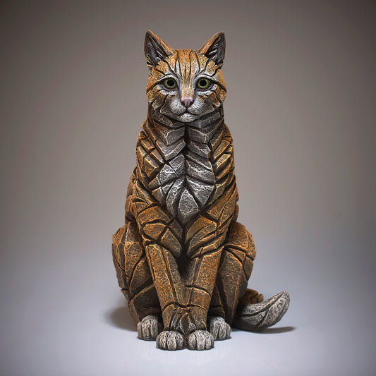 Cat Sculpture, Cat Statue,  Cat person gift, Tabby Cat, Edge Sculpture