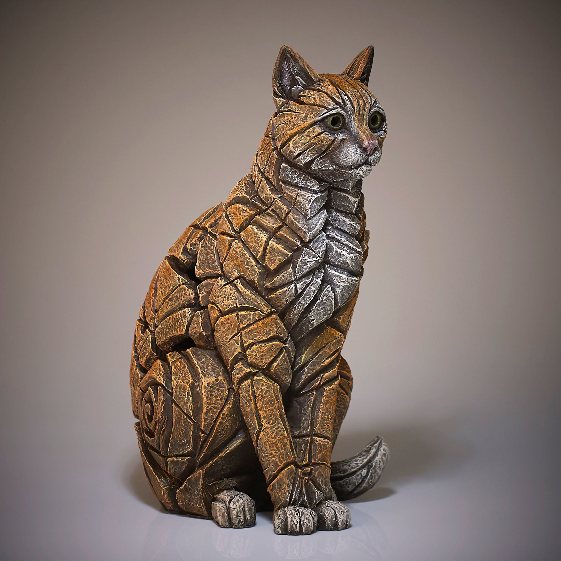 Cat Sculpture, Cat Statue,  Cat person gift, Tabby Cat, Edge Sculpture