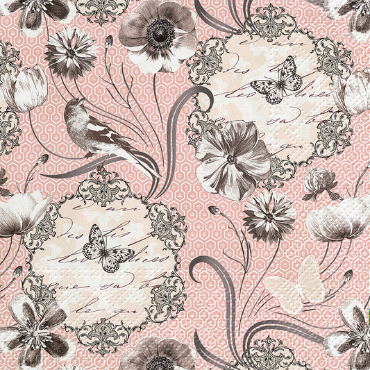 Napkins, Luncheon - Victorian Flowers