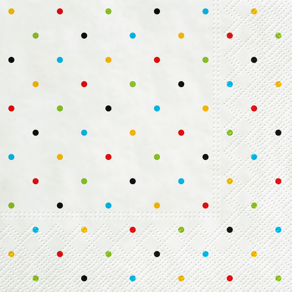 Napkins, Luncheon - Colourful Dots