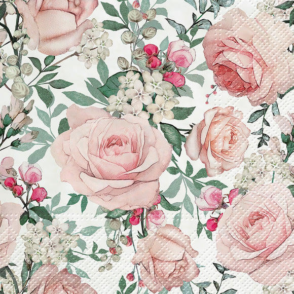 Napkins, Luncheon - Gorgeous Roses