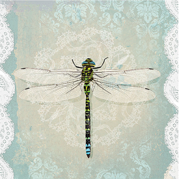 Napkins, Luncheon - Romantic Dragonfly