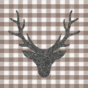 Napkins, Luncheon - Stag Head Brown