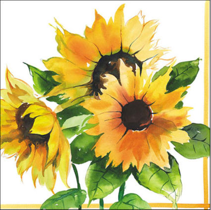 Napkins, Luncheon - Sunflowers Girasoli