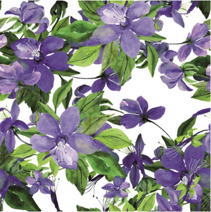 Napkins, Luncheon - Flowering Clematis