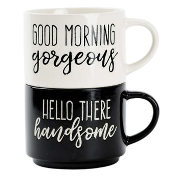 Mugs Stackable Gorgeous & Handsome