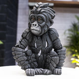 Gorilla Baby, Gorilla Statue, Gorilla Sculpture, Edge Sculpture, Unique Gift